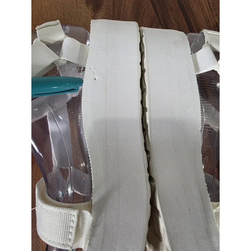 Teva Flatform Universal White Chunky Platform Sandals Size 8